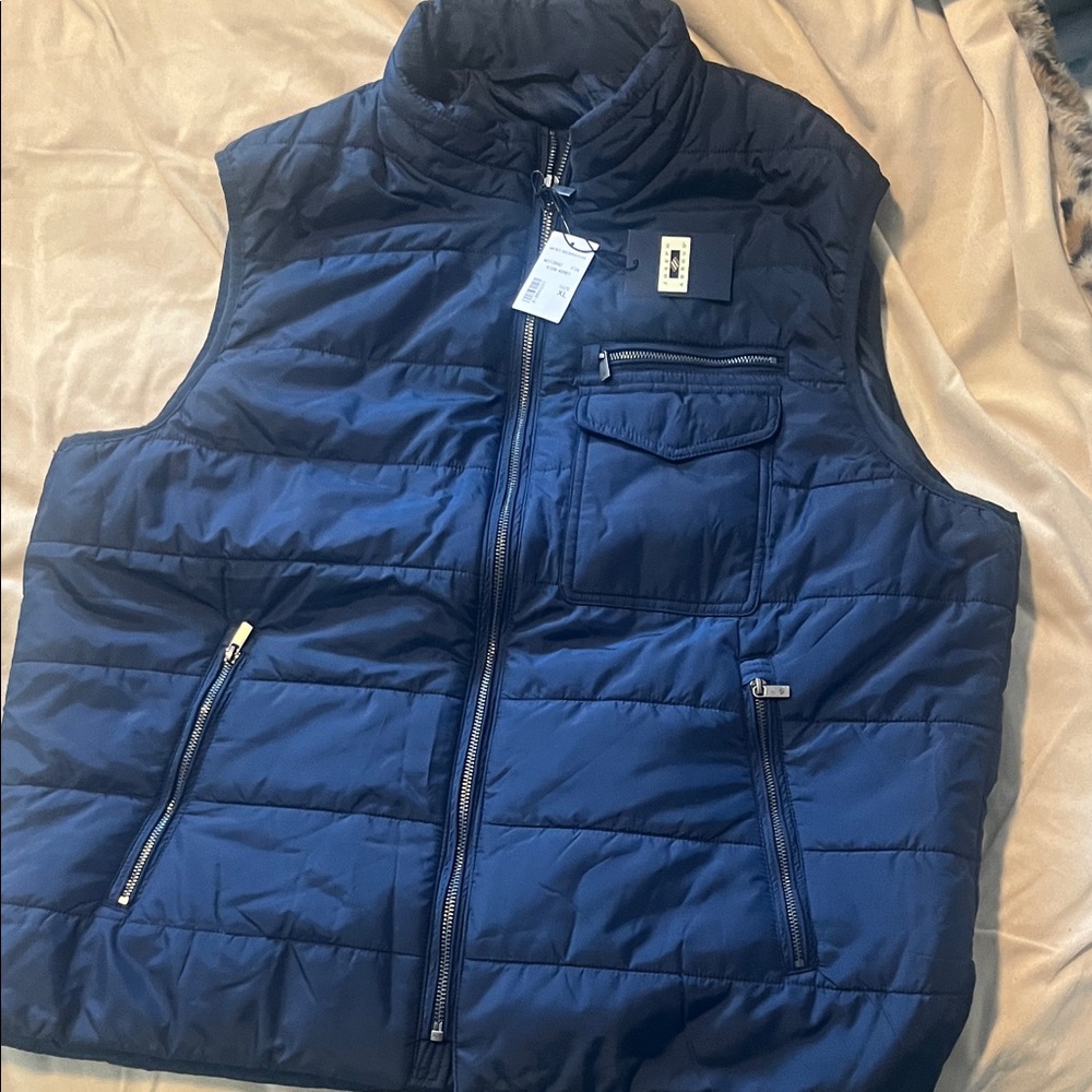 Joseph Men's Deep Blue Quilted Vest